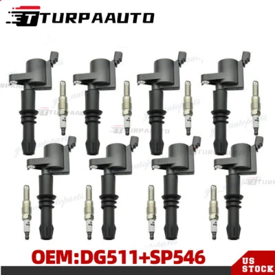 8Pack Motorcraft Ignition Coils & Spark Plugs For Ford F150 5.4L 2004-2010 DG511 - Image 1 of 4