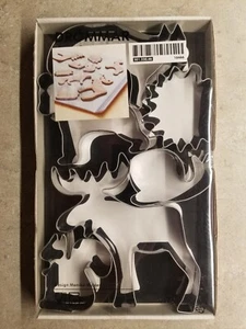 NUOVO set 6 tagliabiscotti animali selvatici Ikea Drommar in scatola metallo - Foto 1 di 4