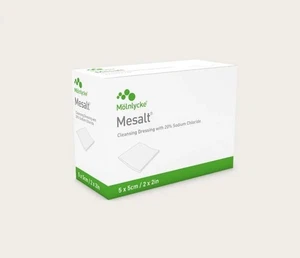 Molnlycke 285580 Mesalt Impregnated Wound Dressing 2" x 2" Box 30 Exp 12/28/27 - Picture 1 of 1