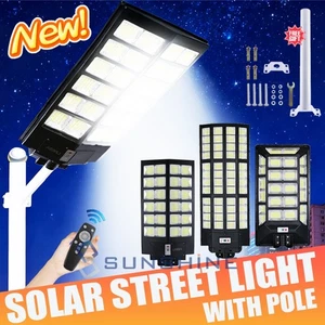 Súper brillante 11000W LED Luz Lamparas Focos Solar de Calle Para Exterior Patio - Picture 1 of 24