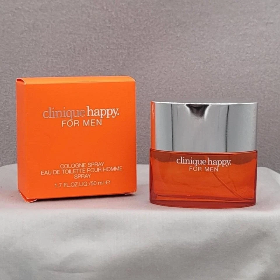 Clinique Happy For Men Cologne Spray 1.7 oz 50 ml Eau De Toilette Orange Box - Image 1 of 1