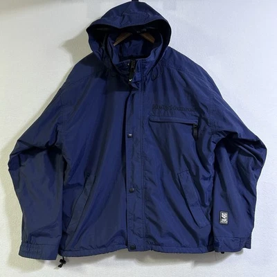 Helly Hansen водонепроницаемый флис с подкладкой куртка мужская большой темно-синий мягкий чехол полный молнии - Изображение 1 из 4