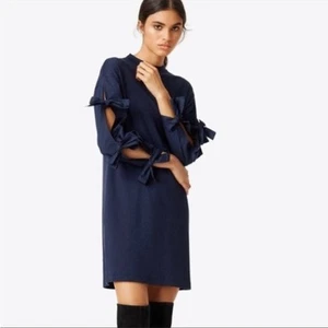 Abito Tory Burch Emilia manica cravatta blu taglia S - Foto 1 di 9