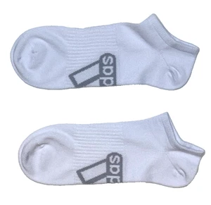 Adidas, Superlite Single Pack NS Socks White-Gray Logo. Size: Mens 6-12. - Picture 1 of 1