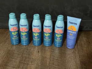 Lot Of 6 Coppertone Kids Broad Spectrum Sunscreen Spray SPF 50 6.9oz EXP 02/27 + - Picture 1 of 8