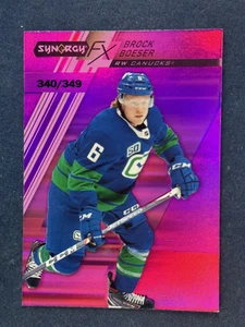 2020-21 Upper Deck Synergy FX Purple #FX-22 Brock Boeser Canucks /349 - Bild 1 von 2