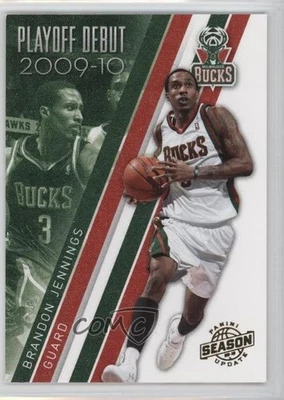 2009 Panini Season Update Playoff Debut Gold /24 Brandon Jennings #2 Rookie RC - Image 1 of 2