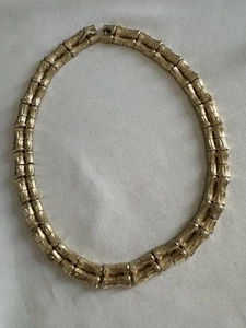 Gargantilla collar bambú PCI vintage tono dorado - Imagen 1 de 9