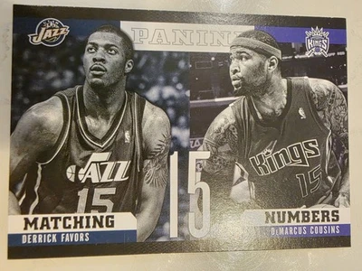 2012 Panini Demarcus Cousins Derrick Favors Matching Numbers All Star 12 MINT - Image 1 of 2