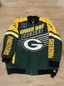 Green Bay Packers NFL Varsity Racing Jacket Mens Size 4XL BNWT - Foto 1 di 5
