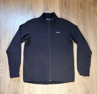 Chaqueta Para Hombre Patagonia Adze Mediana Negra Aire Libre Senderismo Cremallera Completa Foto 1 de 4