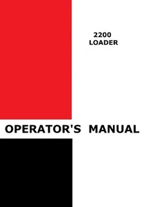 Cargador agrícola manual del operador International 2200 para tractores utilitarios IH 484 584 - Imagen 1 de 7