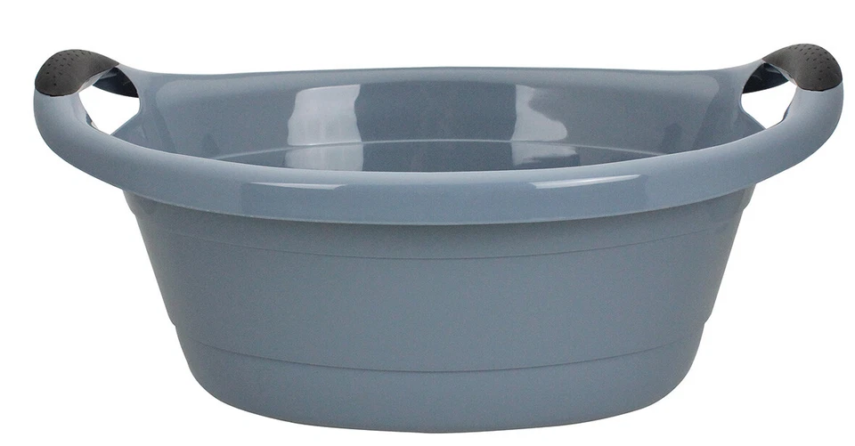 CENTI Wanne Wäschewanne Baby Badewanne pastellgrau 25 Liter Maße 62x43x27cm ovale Form