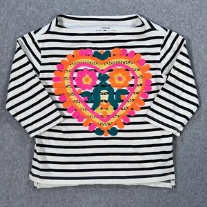 Crewcuts Sammlerstück gestreift Herz bestickt Top Mädchen 4/5 hell Blumen - Bild 1 von 9