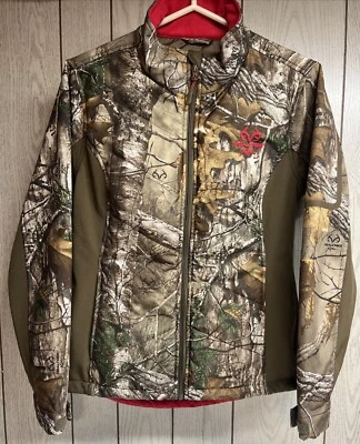 Chaqueta para mujer Realtree mediana 38-40 camuflaje y rosa cremallera completa usada en excelente estado Foto 1 de 4