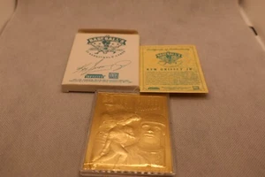 1996 BLEACHERS KEN GRIFFEY JR 23K KARAT GOLD GREATEST CHAMPIONS, BOX & COA  HOF - Picture 1 of 7