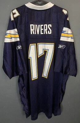 MEN'S SAN DIEGO CHARGERS PHILIP RIVERS #17 NFL FOOTBALL SHIRT JERSEY SIZE XL - Image 1 of 4