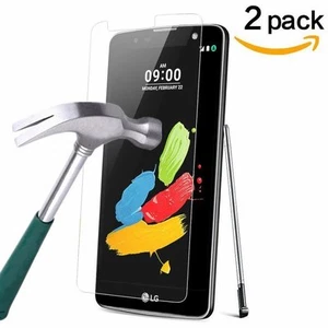 2 Pack Premium Real Tempered Glass Screen Protector for LG G Stylo 2 PLUS MS550 - Picture 1 of 5