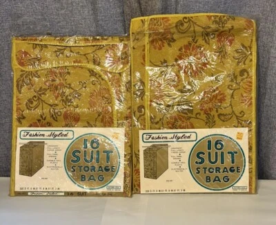 Bolso de almacenamiento de traje vintage años 70 MCM OTOÑO DORADO para 16 prendas estilo #2917 Foto 1 de 4