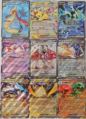 Pokemon Karten Deutsch Sammlung 100 Stück / Seltene V oder EX Karte / 10x Holo
