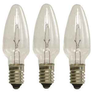 3 Ersatzlampen Topkerze 8V 3W E10 glatt für 30er Außenlichterkette Rotpfeil - Bild 1 von 1