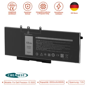 Batería 8950mAh GJKNX GD1JP para Dell Latitude 5480 5580 E5480 Precision 15 3520 nueva - Imagen 1 de 12