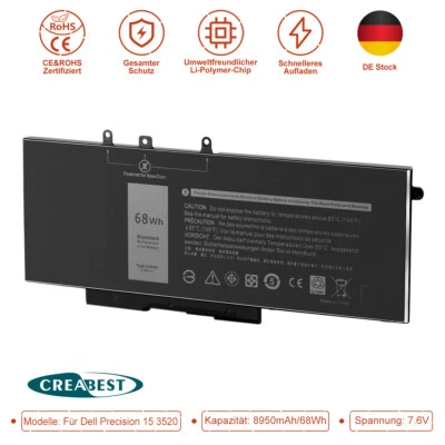 Batería 8950mAh GJKNX GD1JP para Dell Latitude 5480 5580 E5480 Precision 15 3520 nueva - Imagen 1 de 4