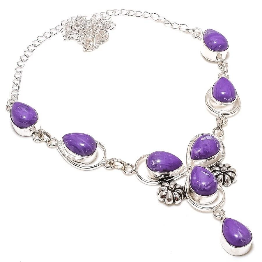 Collana di gioielli in argento sterling 925 fatta a mano con pietra... - Immagine 1 di 1