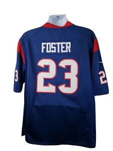 Official Onfield Nike Arian Foster NFL Houston Texans 10th blue sewn jersey XL
