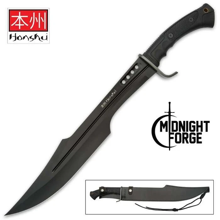 "Espada y vaina Honshu Spartan Midnight Forge | Acero Damasco | 23"" en general" Foto 1 de 4