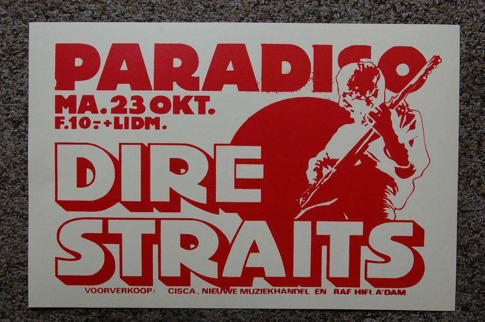 Dire Straits 1978 Concert posterParadiso - Image 1 of 1