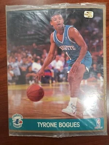 1990-91 NBA Hoops Tyrone Bogues fotos de acción tarjeta 8x10 imagen sellada de fábrica - Imagen 1 de 2