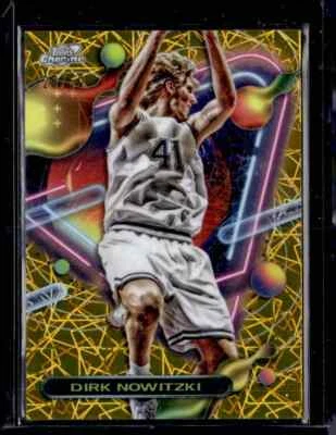 2023/24 Topps Chrome Cosmic Dirk Nowitzki Gold Interstellar Refractor /50 - Image 1 of 3