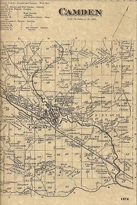 Camden Westdale NY 1874  Map with Businesses and Homeowners Names Shown - Picture 1 of 2