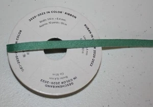 Stampin Up Retired JUST JADE 2020-2022 In Color RIBBON 10 yards 1/4" NEW RARE - Picture 1 of 2