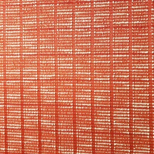 Orange Tangerine Retro Tile Fabric With Silver Metallic Shimmer 60" By The Yard - Picture 1 of 7