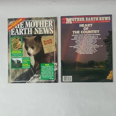 Mother Earth News Magazine 1986 Lot of 2 Homestead Organic Food Self Reliance  - Image 1 of 4
