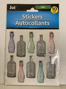 Jot Foil Stickers - Antique Bottle Stickers (10 Stickers) - Picture 1 of 2