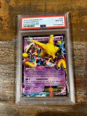 POKEMON 2016 XY Fates Collide ALAKAZAM EX #25 PSA 8 RARE - Image 1 of 2