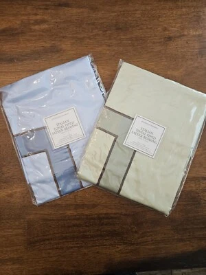 Restoration Hardware Standard Sateen Tonal Piped Italian Sham 20x28" NEW - Image 1 of 4