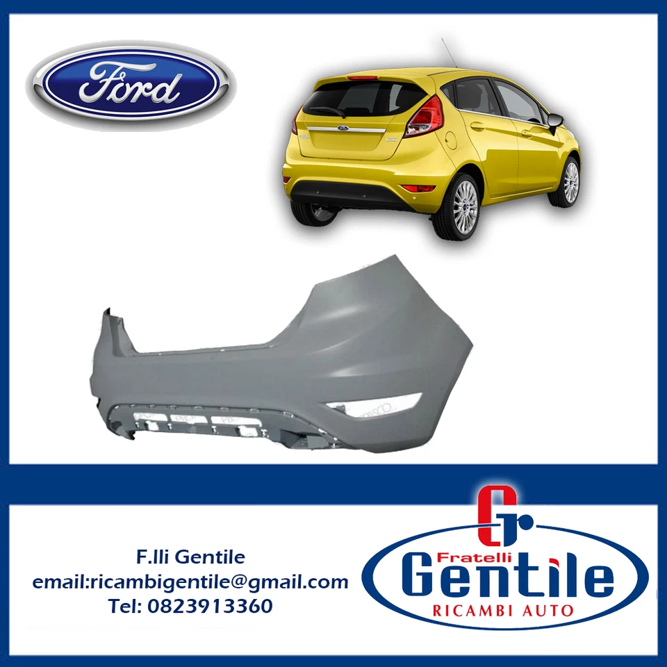 FORD FIESTA dal 2013 PARAURTI POSTERIORE CON PRIMER DA VERNICIARE - Immagine 1 di 1