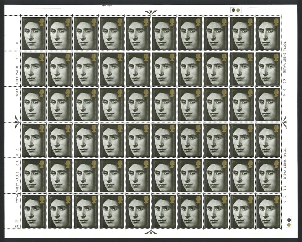 Investiture of HRH Charles Prince of Wales - Sheet of 60 Stamps (SG806) - Image 1 of 1