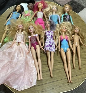 Set Of Ten Assorted Fashion Dolls - Used Played With Condition - Mostly Barbie - Picture 1 of 16