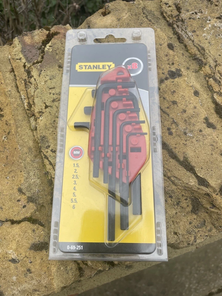 Stanley 0-69-251 8pc Metric Hex Key Set (1.5-6mm) - Black - Image 1 of 1