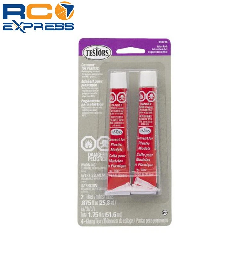 Testors Cement Value Pack (2) 7/8 Fl Oz Tubes TES290278 - Image 1 of 1