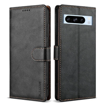Luxury Leather Flip Stand Wallet Phone Case For Google Pixel 9/8/7 Pro/6a Cover - Image 1 of 4