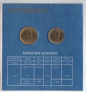 Argentina 1997 Official Set EVITA 50 Centavos & 1 Peso KM121 & 122 UNC - Picture 1 of 5