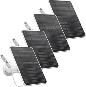 Solar Panel for Security Camera, 5V 4W Panels Charger Compatible 4 Pack - Picture 1 of 8