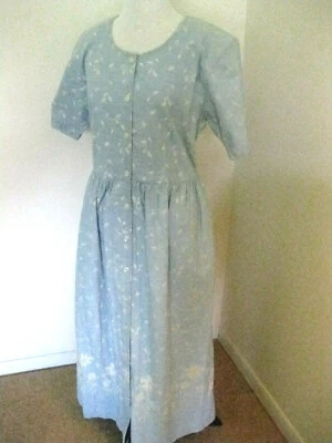 Karen Scott длинный джинсовой ткани Jean платье большой Cottagecore хлопок макси скромный винтажный clo - Изображение 1 из 4