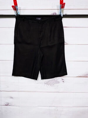NYDJ Womens Shorts Size 10 Black Pleated Front High Rise Pockets - Image 1 of 4